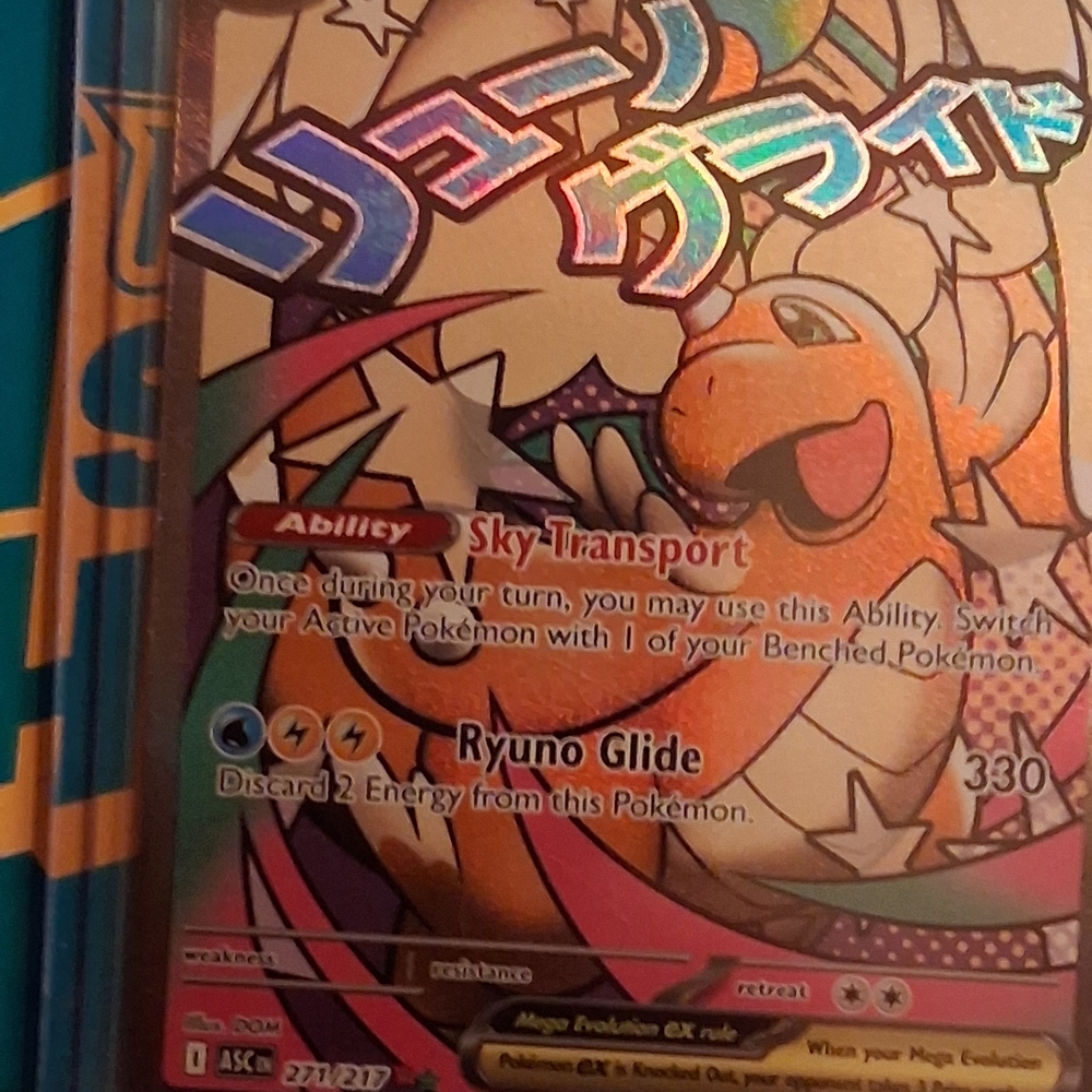 Reptile Trading Card with Orange and Pink Design